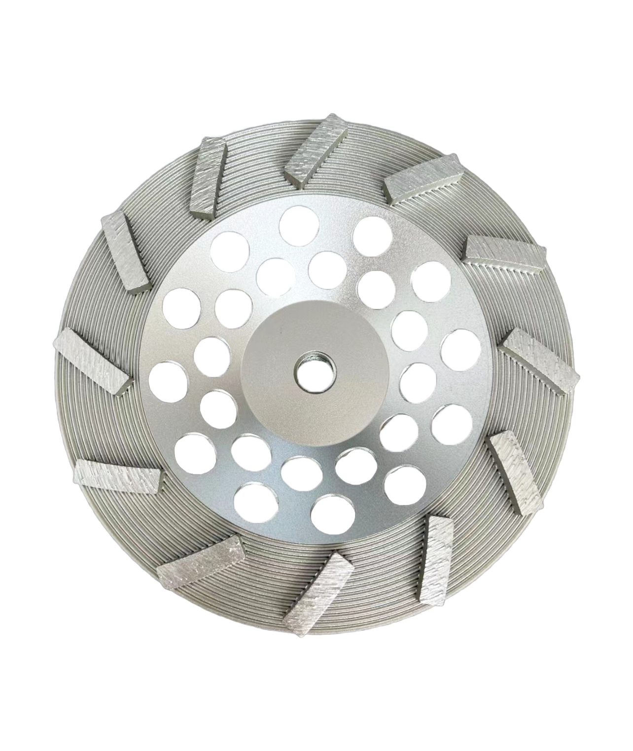 7" 12 SEGMENT SPIRAL CUP WHEELS WITH 5/8"-11 THREAD