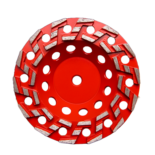 7" S - SEGMENT CUP WHEELS WITH 5/8"-11 THREAD