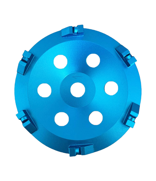 7"  PCD CUP WHEELS WITH 6 JET SEGMENT HALF 10MM PCD